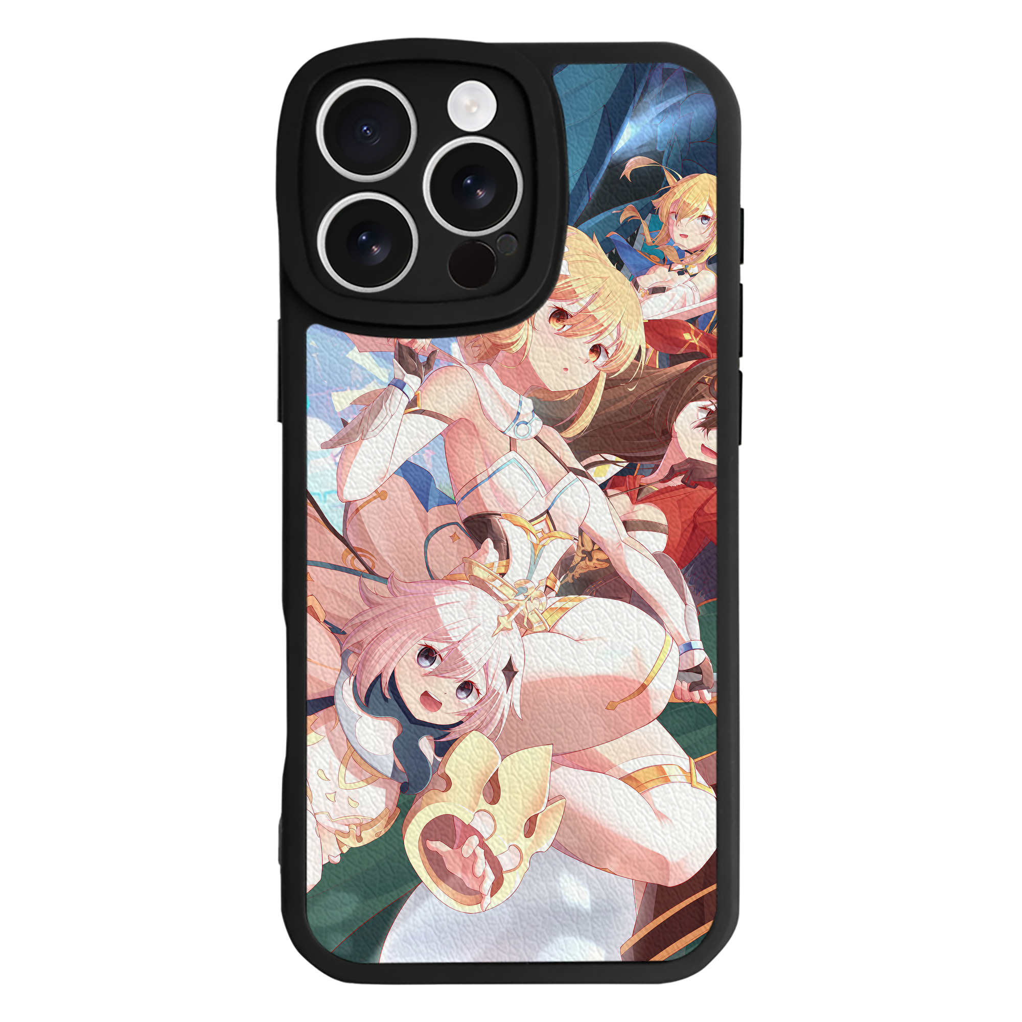 げんし神 genshin 【iPhone 16シリーズ対応】シリコンスマホケース（レザー調） 材質：シリコン